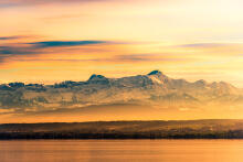 Bodensee Alpen im Hintegrund