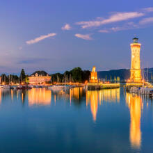 Hafen am Bodensee in Lindau, Bayern, Deutschland