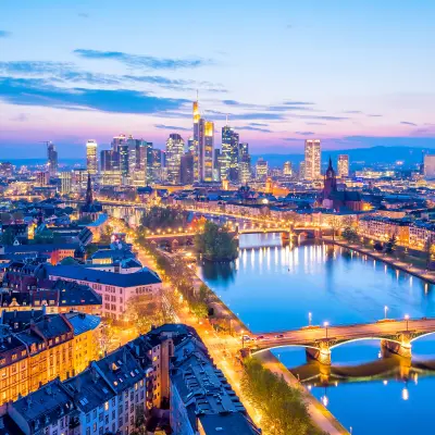 Frankfurter City-Skyline in Deutschland